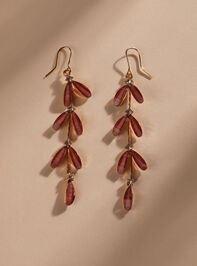 Resin Leaf Dangle Earrings - TULLABEE