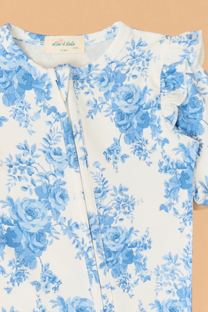 Cottage Floral Ruffle Sleeve Footie - Altar'd State - 