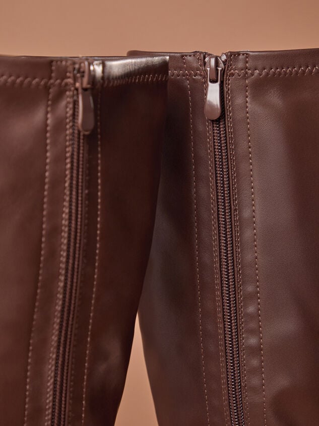 Catherine Tall Suede Stretch Boots Detail 2 - TULLABEE