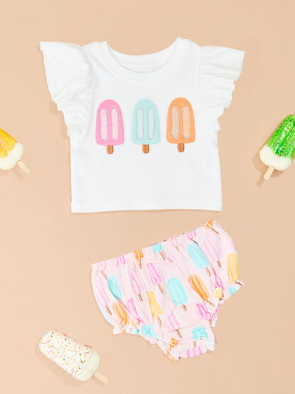 Belly Popsicle Top and Bloomer Set by Mud Pie - TULLABEE