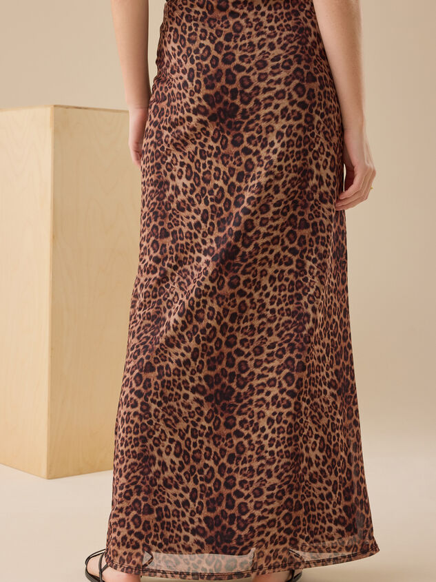 Francie Cheetah Maxi Skirt Detail 5 - TULLABEE
