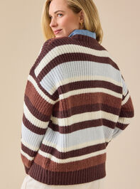 Suede Striped Tunic Pullover Detail 5 - TULLABEE
