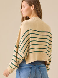 Kristey Striped Mock Neck Sweater Detail 5 - TULLABEE