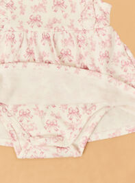 Bonnie Bows Toile Skirt Bodysuit Detail 2 - TULLABEE