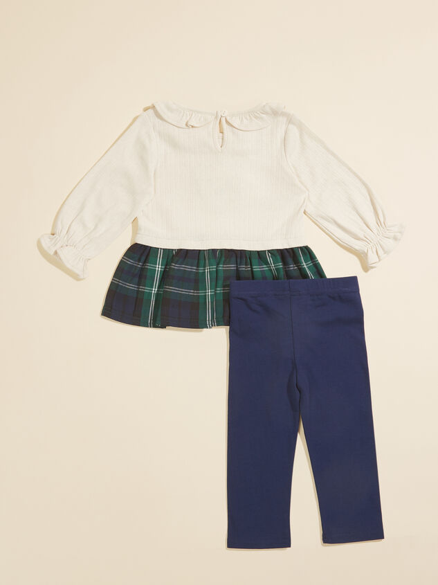 Maegan Plaid Bear Dress and Legging Set Detail 2 - TULLABEE