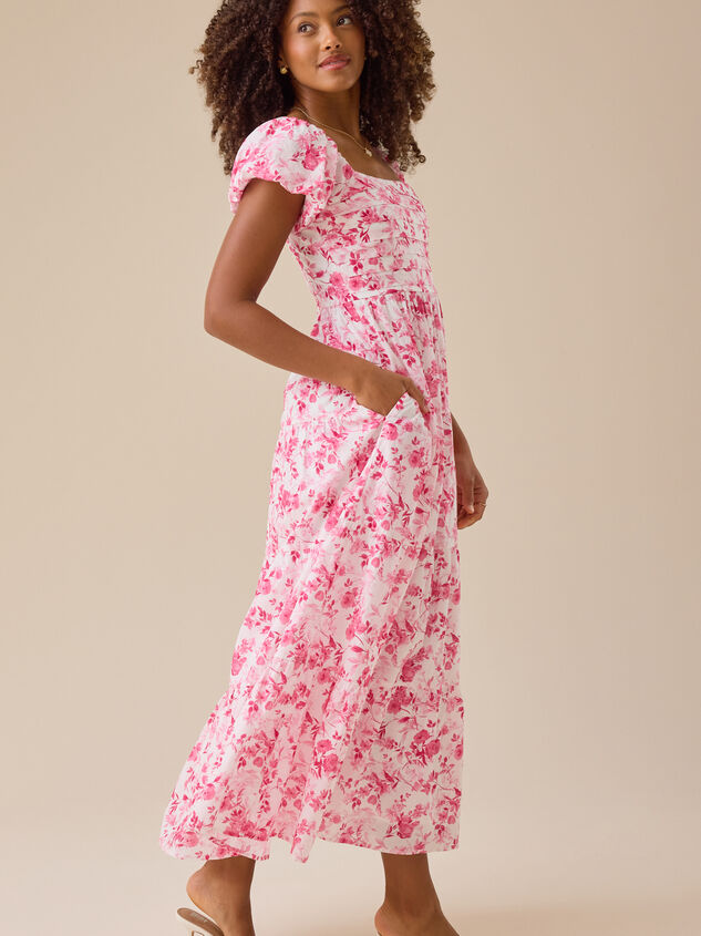Adeline Floral Maxi Dress Detail 3 - TULLABEE