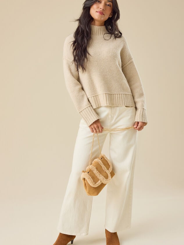 Josie Mock Neck Sweater Detail 2 - TULLABEE