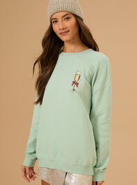 Prosec-Ho-Ho-Ho Sweatshirt Detail 4 - TULLABEE