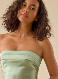 Paityn Strapless Mini Dress Detail 3 - TULLABEE