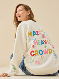 Make Heaven Crowded Graphic Sweatshirt Detail 2 - TULLABEE