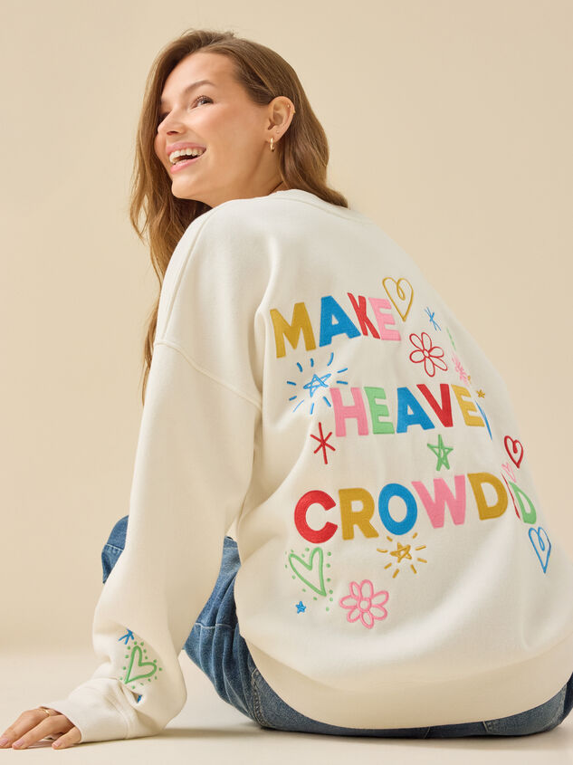 Make Heaven Crowded Graphic Sweatshirt Detail 2 - TULLABEE