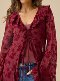 Rachel Ruffle Kimono Detail 2 - TULLABEE