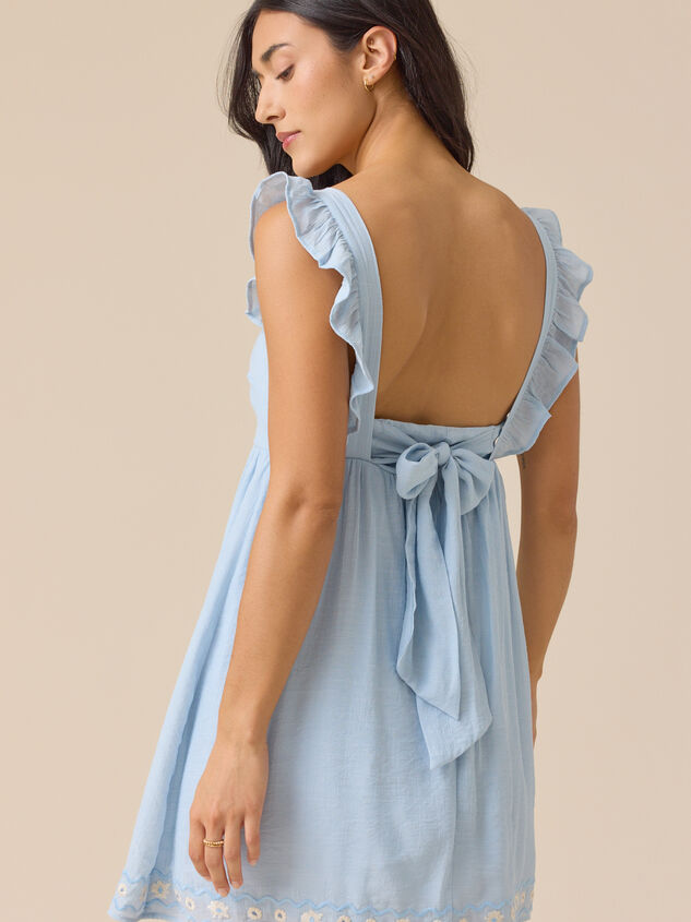 Poppi Embroidered Mini Dress Detail 7 - TULLABEE