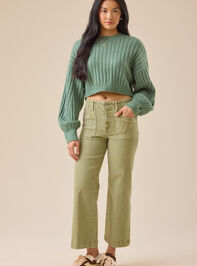 Amber Cropped Sweater Detail 2 - TULLABEE
