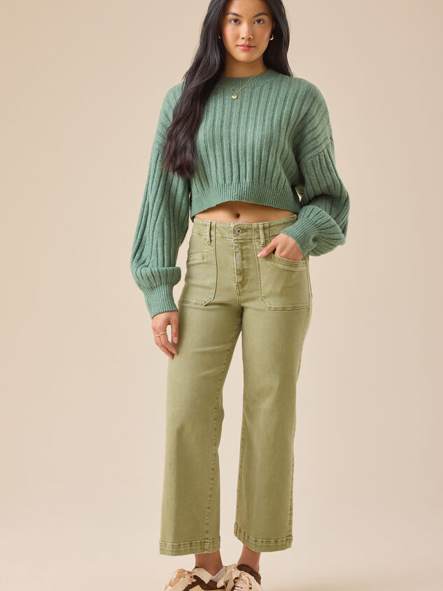 Amber Cropped Sweater Detail 2 - TULLABEE