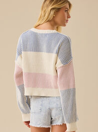 Sloane Ribbed Striped Sweater Detail 6 - TULLABEE