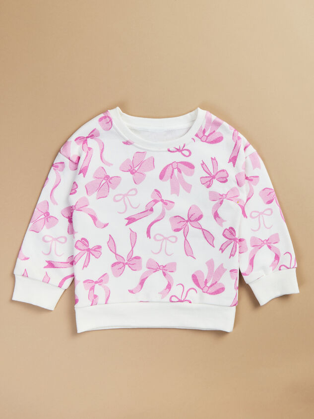 Charming Bows Sweatshirt Detail 2 - TULLABEE