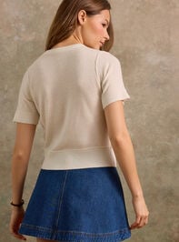 Nova Cashmere Cropped Sweater Detail 7 - TULLABEE