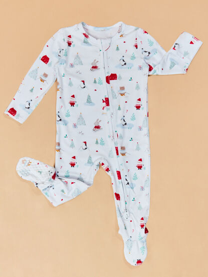 Santa Ski Friends Footie - TULLABEE