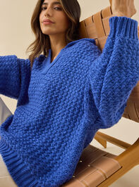 Kaia Oversized Collared Sweater - TULLABEE