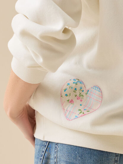 Heart Patchwork Hoodie - TULLABEE