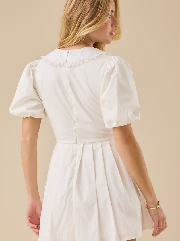 Fanny Collared Mini Dress Detail 4 - TULLABEE