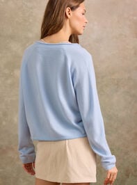 Brighton Cashmere Roll Neck Cardigan Detail 7 - TULLABEE