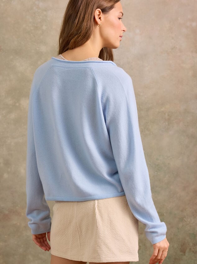 Brighton Cashmere Roll Neck Cardigan Detail 7 - TULLABEE