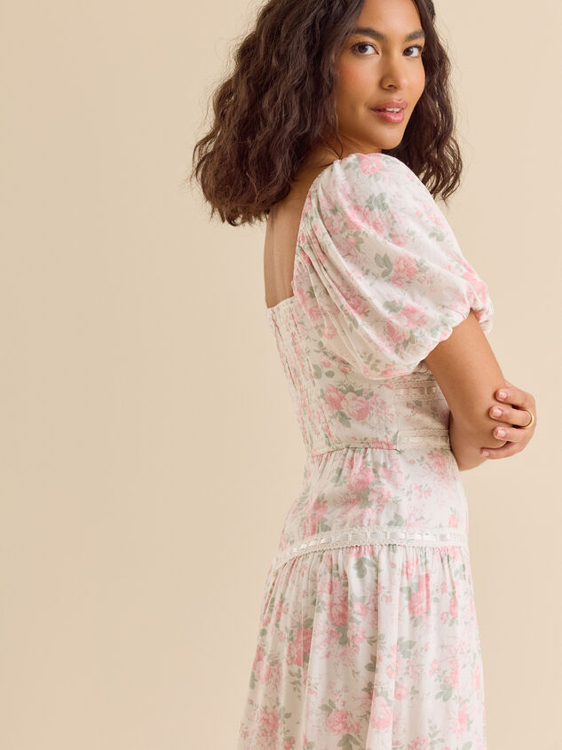 Viola Floral Maxi Dress Detail 4 - TULLABEE