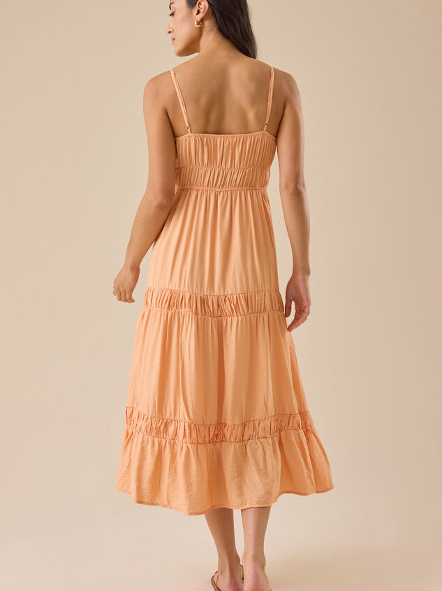 Callie Tiered Midi Dress Detail 3 - TULLABEE