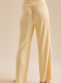 Kara Silky Rib Lounge Pant Detail 4 - TULLABEE