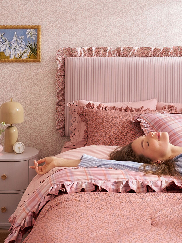 Nikki Upholstered Headboard Detail 2 - TULLABEE
