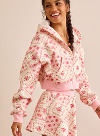 Alpine Bloom Fleece Full Zip Detail 4 - TULLABEE