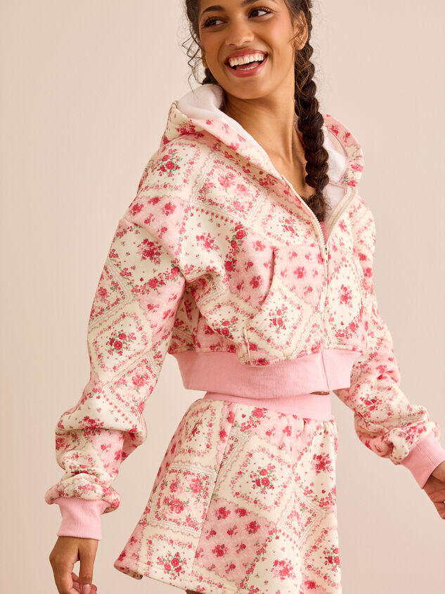 Alpine Bloom Fleece Full Zip Detail 4 - TULLABEE