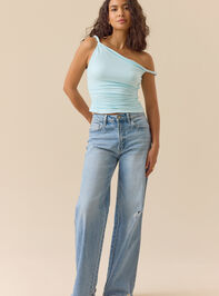 Amelia Asymmetrical Twist Tank Detail 2 - TULLABEE