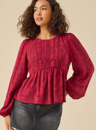 Eve Floral Lace Top Detail 3 - TULLABEE
