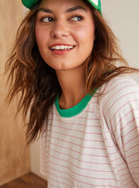 Reset Striped Boxy Tee Detail 3 - TULLABEE