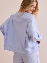 Bow With The Flow Stitched Oversized Pullover Detail 5 - TULLABEE