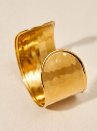 Hammered Cuff Bracelet Detail 2 - TULLABEE