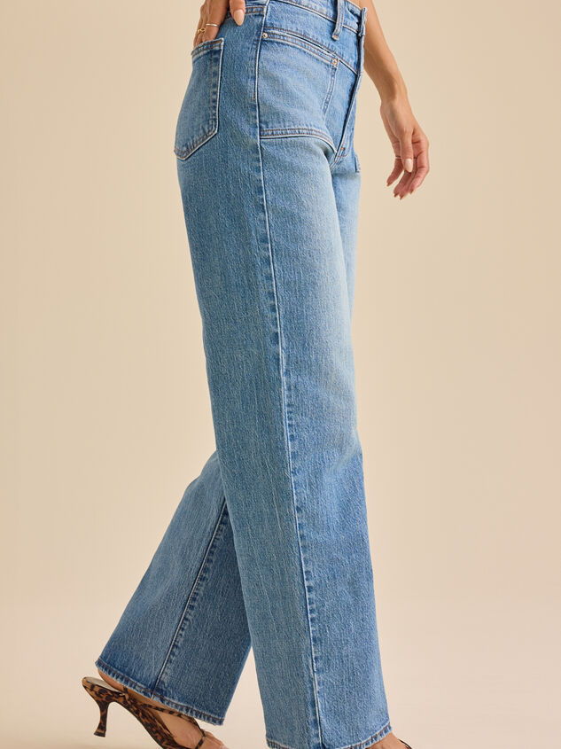 Kamari Straight Leg Jeans Detail 4 - TULLABEE