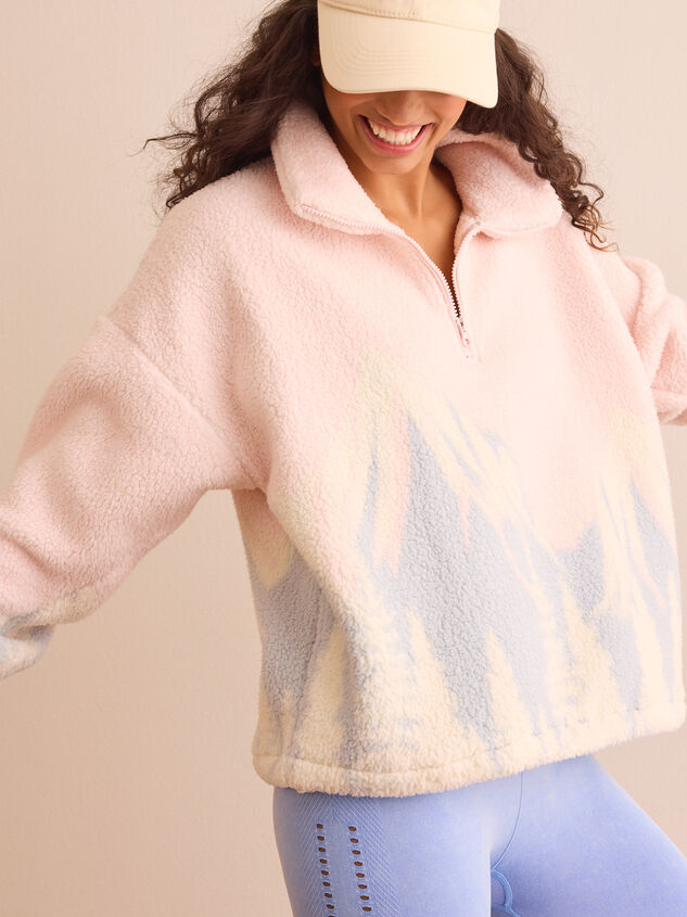 Cozy Ascent Fleece Quarter Zip Detail 3 - TULLABEE