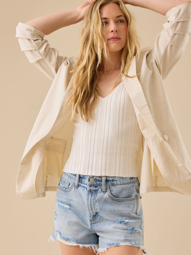 Hartley Distressed Denim Shorts - TULLABEE