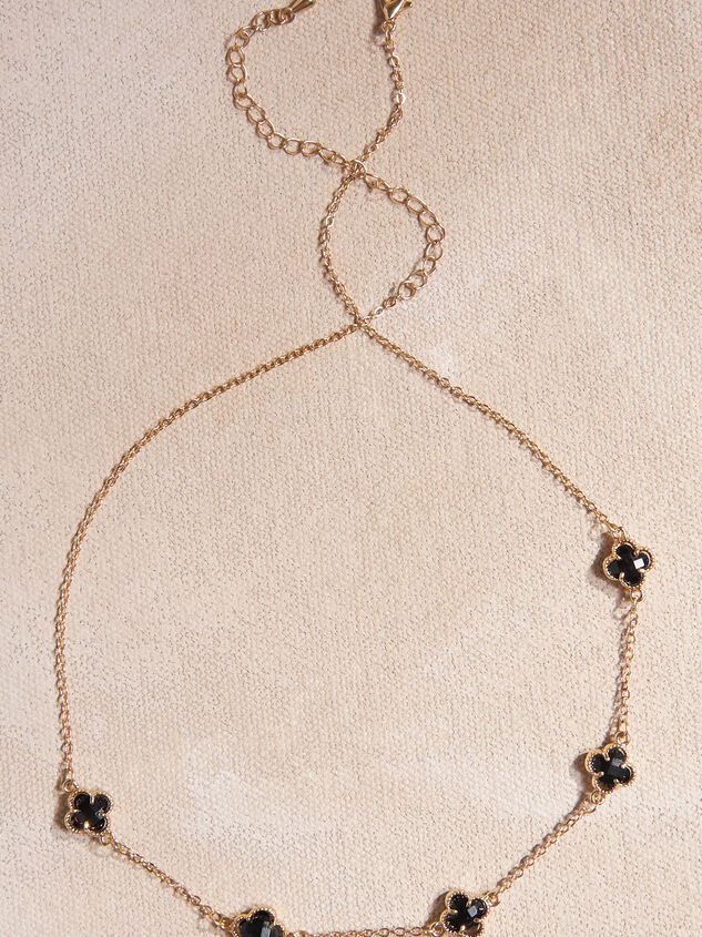 Black Crystal Clover Choker - TULLABEE