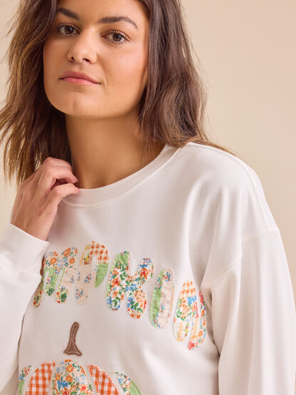 Pumpkin Patchwork Sweatshirt - TULLABEE