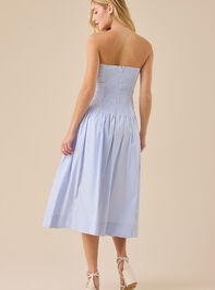 Skylar Poplin Midi Dress Detail 5 - TULLABEE