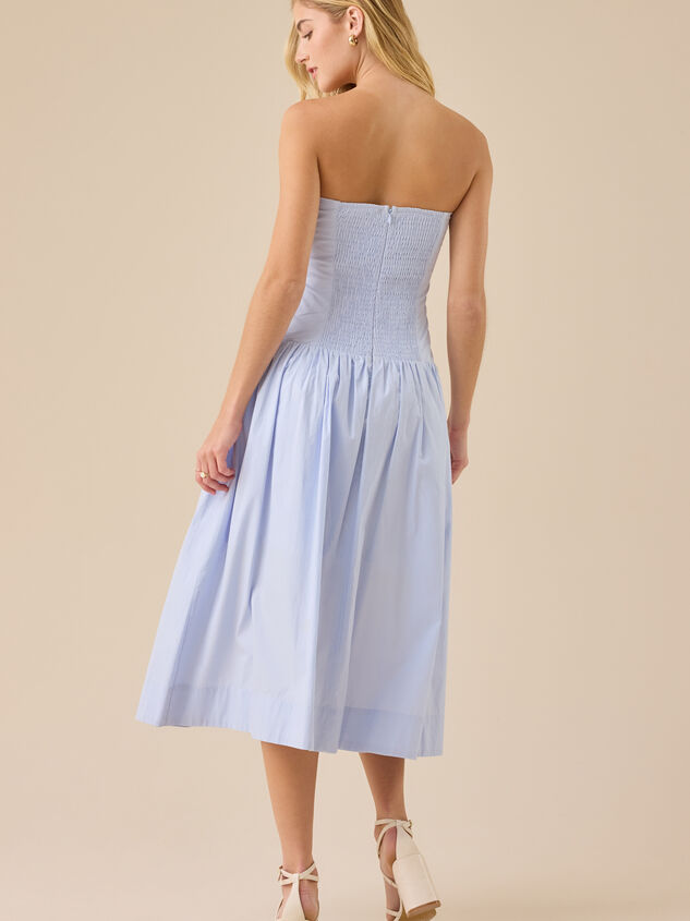 Skylar Poplin Midi Dress Detail 5 - TULLABEE