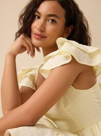 Dahlia Tiered Mini Dress Detail 5 - TULLABEE