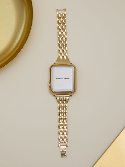 Gold Link Watch Band & Face Case - TULLABEE