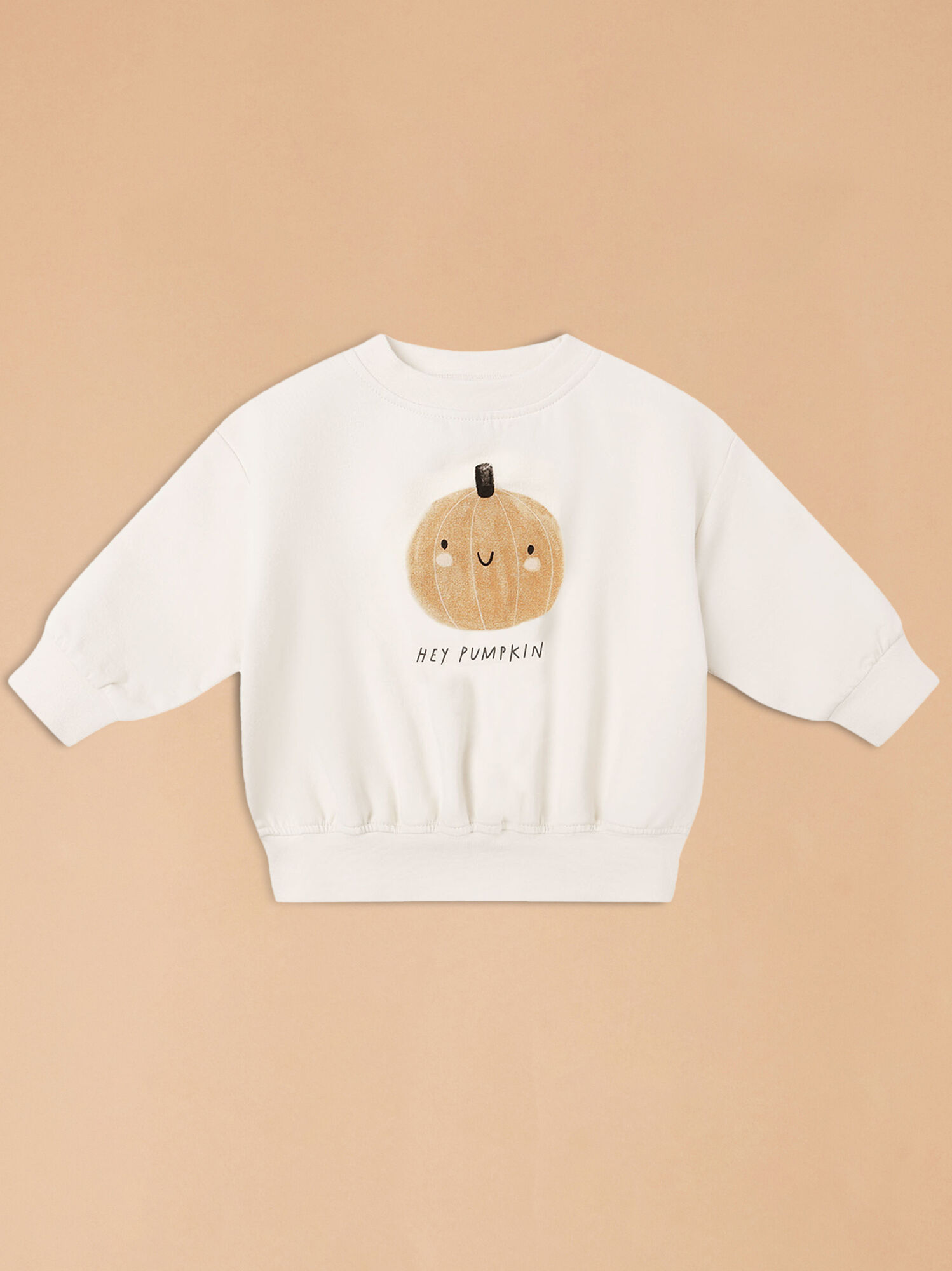 Hey Pumpkin Graphic Sweatshirt by Quincy Mae in Ivory Tullabee