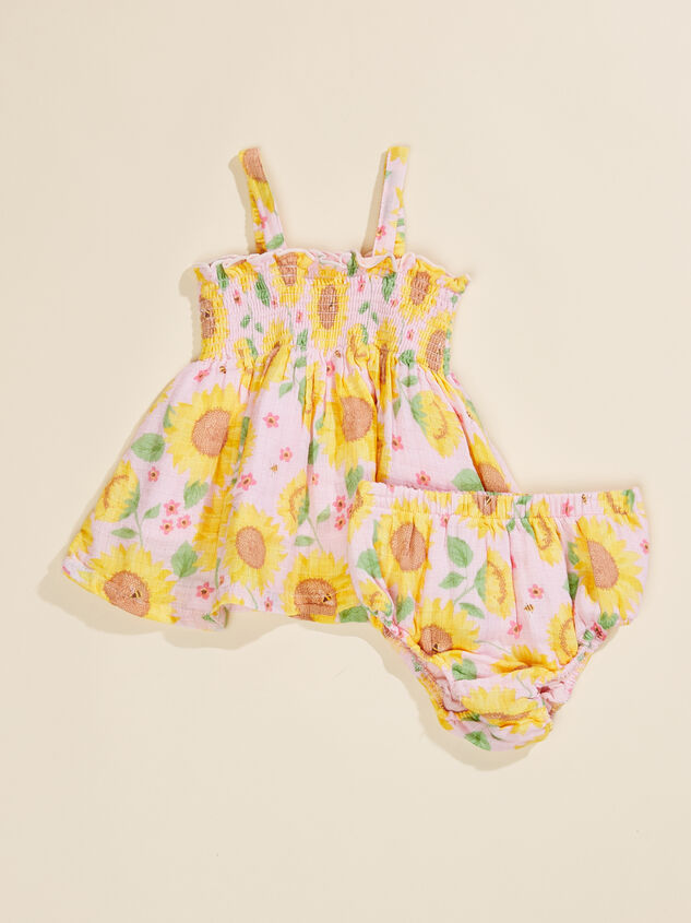 Sunflower Dress and Bloomer Set Detail 1 - TULLABEE